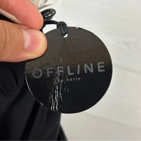 OFFLINE By Aerie Real Luxe Faux Leather Leggings Black NWT Size XS Short - Picture 9 of 10